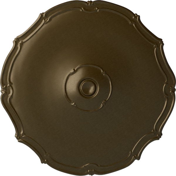 Ekena Millwork Pompeii Ceiling Medallion (Fits Canopies up to 2"), Hand-Painted Brass, 18 7/8"OD x 1 1/2"P CM18POBRS - main